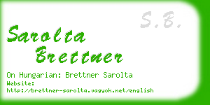 sarolta brettner business card